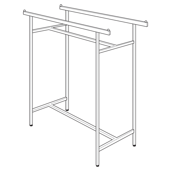 #RQDA-C - Garment Racks (Adjustable Double Bar Racks)
