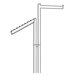 #R80-3 - GARMENT RACKS (2 ARM RACKS - TWIN UPRIGHT)