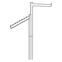 #R85-3 - GARMENT RACKS (2 ARM RACKS - SINGLE UPRIGHT)