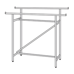 #SQDA-Z - Garment Racks (Adjustable Double Bar Racks)